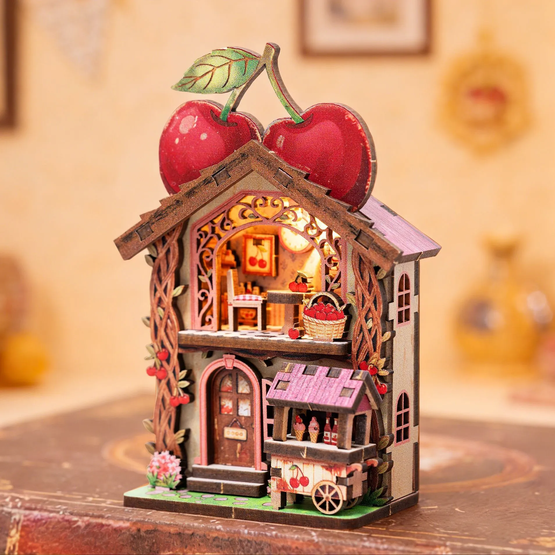 3D Holzpuzzle - Serie Märchenhafte Straßenecke | Kühlschrankmagnet - Image 3