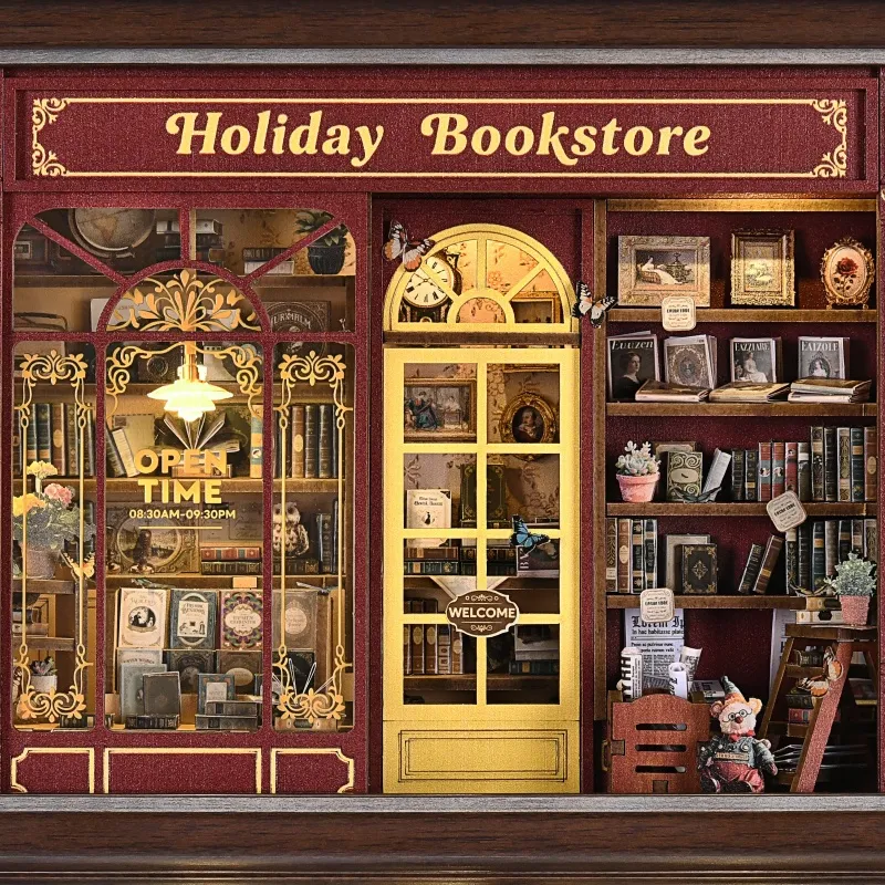 DIY 3D-Bilderrahmen Bausatz - Street Corner Holiday bookstore - Image 3