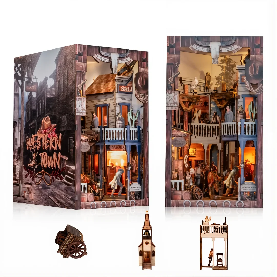 DIY Holz Book Nook - Western Town - Image 11