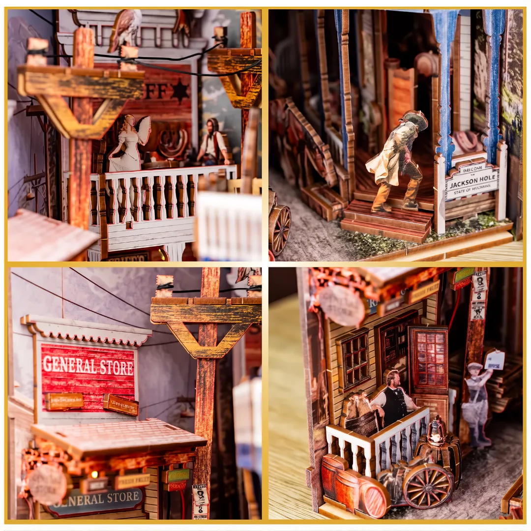 DIY Holz Book Nook - Western Town - Image 2