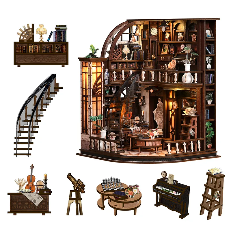 Miniatur Haus Bausatz - Bacchus Bookstore - Image 15