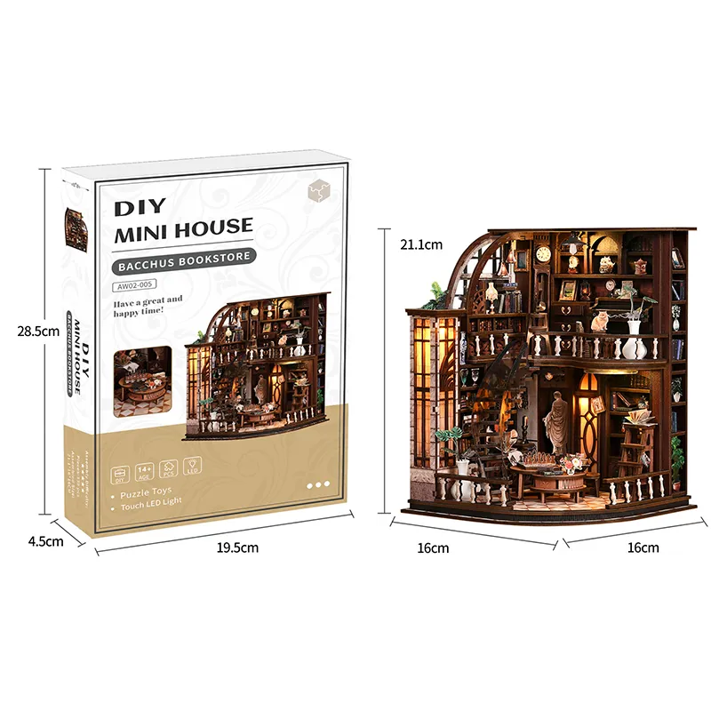 Miniatur Haus Bausatz - Bacchus Bookstore - Image 16