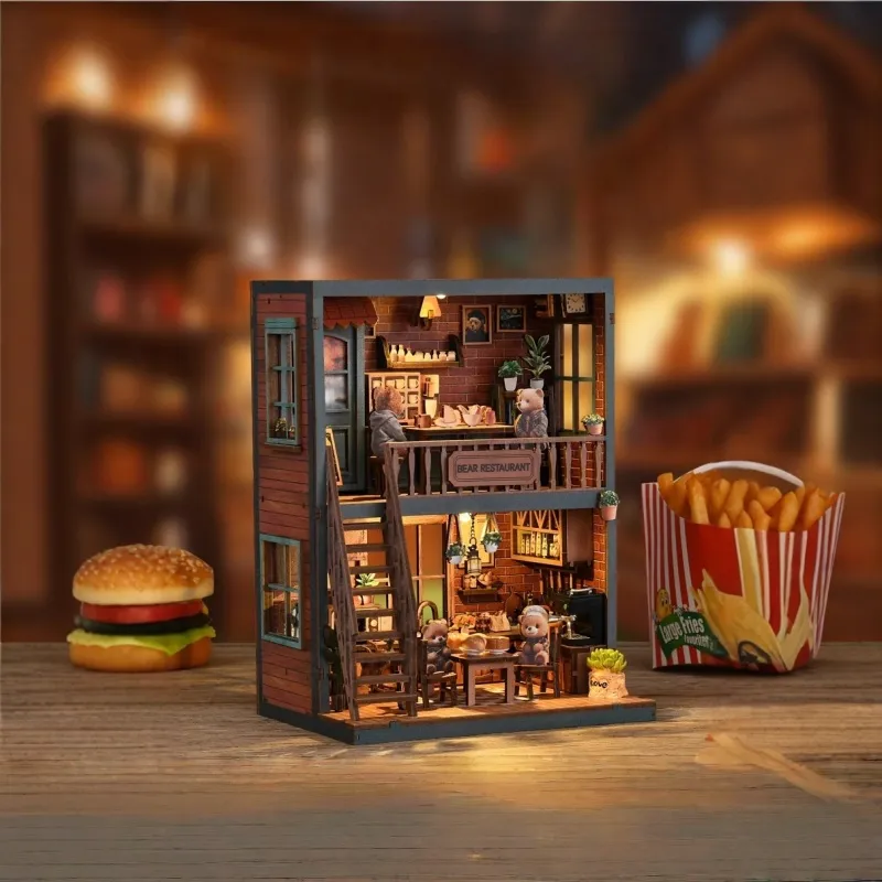 Miniatur Haus Bausatz - Bear Restaurant - Image 3