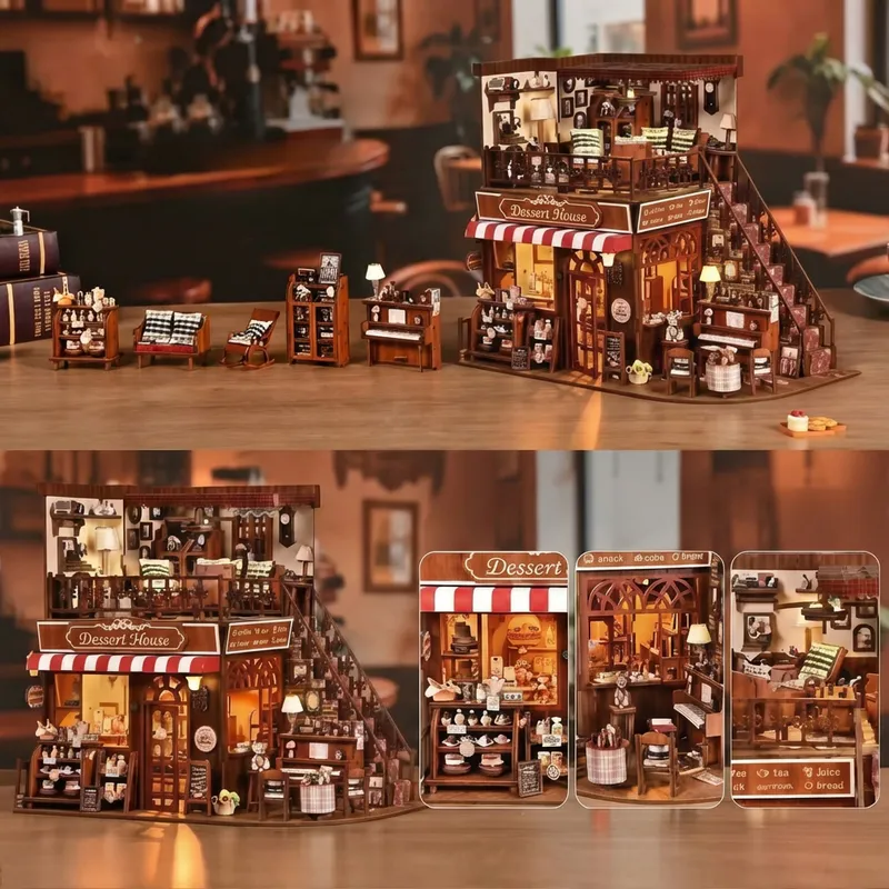 Miniatur Haus Bausatz - Corner Dessert House - Image 6