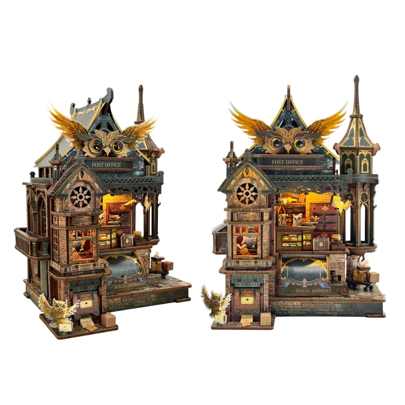 Miniatur Haus Bausatz - Owl Post Office | DIY 3D-Holzpuzzle - Image 8
