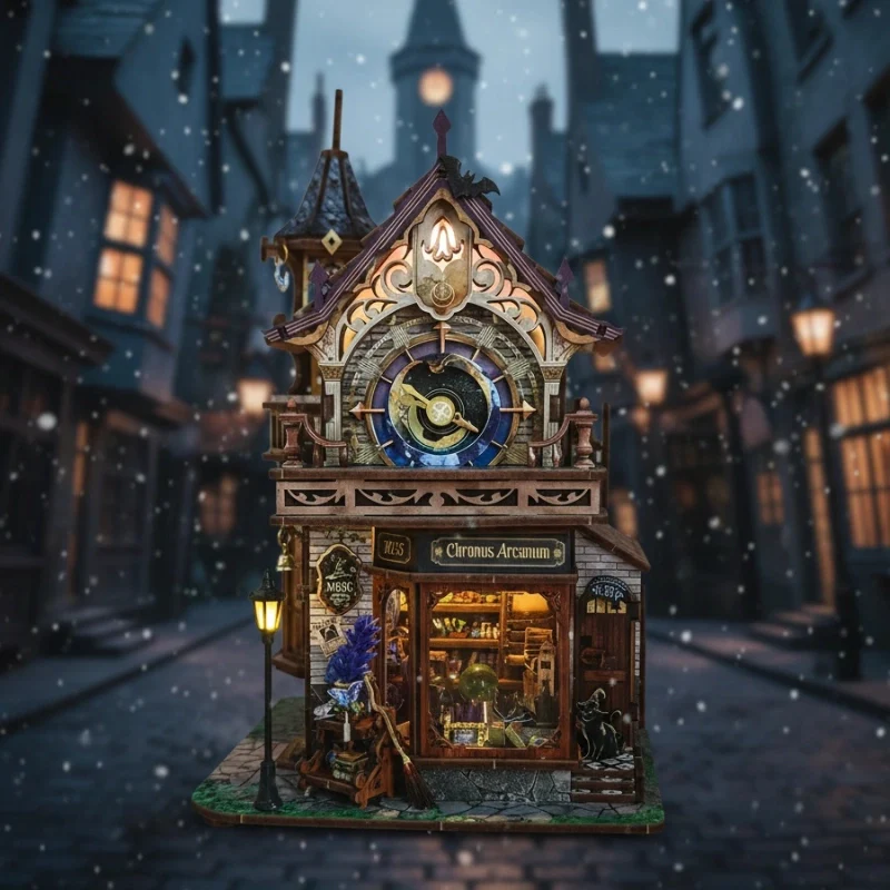 Miniatur Haus Bausatz - Time Magic Club | 3D-Holzpuzzle - Image 8