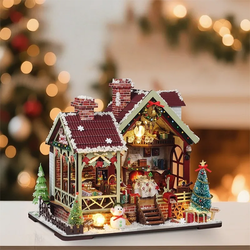Miniatur Haus Bausatz - Warm Christmas Lodge - Image 4