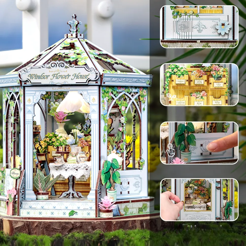 Miniatur Haus Bausatz - Windsor Flower House - Image 3